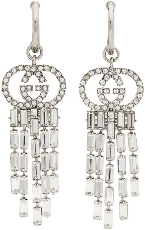 gucci crystal interlocking g earrings|gucci interlocking g hoop earrings.